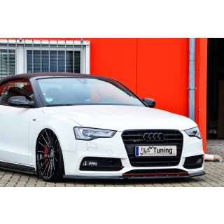 Cup Frontspoilerlippe aus ABS passend für Audi  A5 / B8 S-Line Bj.:2011-2017 - Seidenmattschwarz