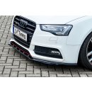 Cup Frontspoilerlippe aus ABS passend für Audi  A5 / B8 S-Line Bj.:2011-2017 - Seidenmattschwarz