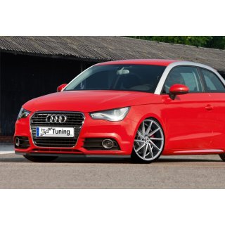 Cup Frontspoilerlippe aus ABS passend für Audi  A1 (8X) + Sportback Bj.: 2010-2014 - Seidenmattschwarz