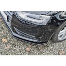 Cup Frontspoilerlippe aus ABS passend für Audi  A5 / B8 Facelift S-Line Ab Bj.:2011- - Seidenmattschwarz