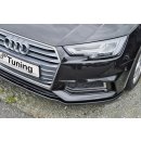 Cup Frontspoilerlippe aus ABS passend für Audi  A4 S-Line + S4 Typ: B9 ab Bj.:2015- - Seidenmattschwarz