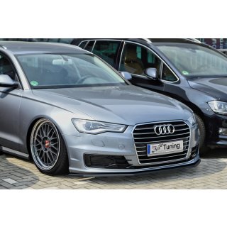 Cup Frontspoilerlippe aus ABS passend für Audi  A6 ab Bj.: 2014- - Seidenmattschwarz