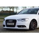 Cup Frontspoilerlippe aus ABS passend für Audi  A6 4G, C7 Bj.: 2010-2014 - Seidenmattschwarz