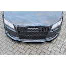 Cup Frontspoilerlippe aus ABS passend für Audi  A7 S-Line + S7 Bj.: 2010-2014 - Seidenmattschwarz