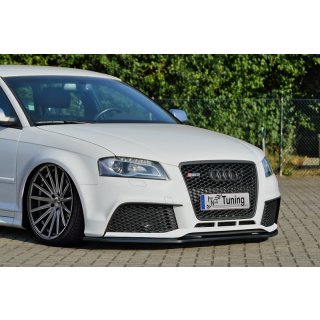 Cup Frontspoilerlippe aus ABS passend für Audi  RS3, Typ 8PA, Bj.: 2011-2012 - Seidenmattschwarz