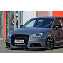 Cup Frontspoilerlippe aus ABS passend für Audi  S1 (8X) + Sportback ab Bj.2014- - Seidenmattschwarz