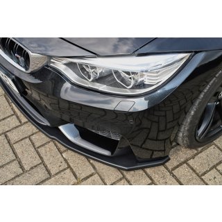 CUP Frontspoilerlippe aus ABS passend für BMW  M4, F82/F83 Bj.: 09/2014- - Seidenmattschwarz