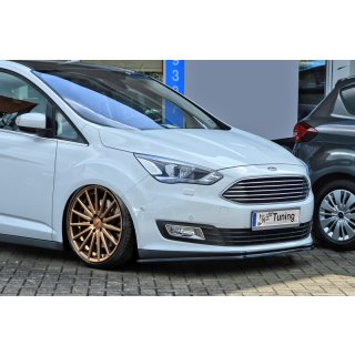 CUP Frontspoilerlippe aus ABS passend für Ford  C-Max ab Bj.: 2015- - Seidenmattschwarz