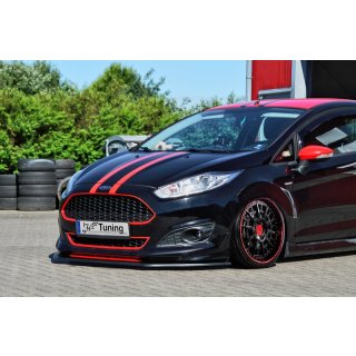 CUP Frontspoilerlippe aus ABS passend für Ford  Fiesta, Sport, JA8, MK7, Facelift Ab Bj.: 2012- - Seidenmattschwarz