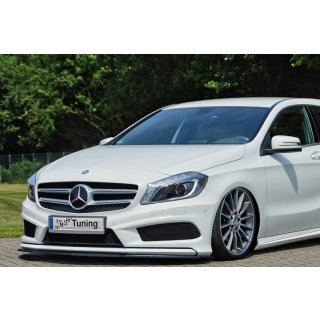 CUP Frontspoilerlippe aus ABS passend für Mercedes  Benz CLA-Klasse,  C117 / 245G Bj.:2013-2015 - Seidenmattschwarz