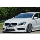 CUP Frontspoilerlippe aus ABS passend für Mercedes  Benz CLA-Klasse,  C117 / 245G Bj.:2013-2015 - Seidenmattschwarz