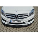 CUP Frontspoilerlippe aus ABS passend für Mercedes  Benz CLA-Klasse,  C117 / 245G Bj.:2013-2015 - Seidenmattschwarz