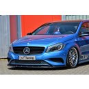 CUP Frontspoilerlippe aus ABS passend für Mercedes  Benz CLA 45AMG,  C117 / 245G Bj.:2012-2015 - Seidenmattschwarz