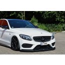 CUP Frontspoilerlippe aus ABS passend für Mercedes  Benz C43 AMG, W205 Bj.: 2016-2018 - Seidenmattschwarz