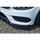 CUP Frontspoilerlippe aus ABS passend für Mercedes  Benz C43 AMG, W205 Bj.: 2016-2018 - Seidenmattschwarz