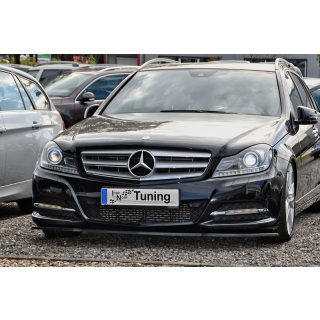 CUP Frontspoilerlippe aus ABS passend für Mercedes  Benz C-Klasse, W204/ S204/ C204 Bj.: 2011-2015 - Seidenmattschwarz