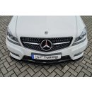 CUP Frontspoilerlippe aus ABS passend für Mercedes  Benz C-Klasse, W204/ S204/ C204 AMG-Line Bj.: 2011-2015 - Seidenmattschwarz