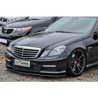 CUP Frontspoilerlippe aus ABS passend für Mercedes  Benz E63 AMG, Typ W212, S212,V212 Bj.: 2009-2013 - Seidenmattschwarz