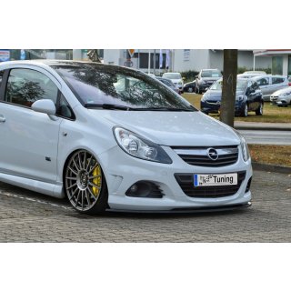 CUP Frontspoilerlippe aus ABS passend für Opel  Corsa D OPC Bj.: 2007-2014 - Seidenmattschwarz