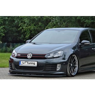 CUP Frontspoilerlippe aus ABS passend für VW  Golf 6, Edition 35, Typ.1K Bj.: 2008-2013 - Seidenmattschwarz