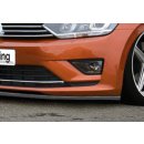 Cup Frontspoilerlippe aus ABS passend für VW  Golf 7 Sportsvan, Typ AU Bj.: 2014-2017 - Seidenmattschwarz