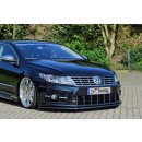 CUP Frontspoilerlippe aus ABS passend für VW  Passat CC, Typ 3CC,        R-Line ab Bj.: 2012- - Seidenmattschwarz