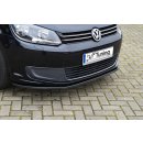 Cup Frontspoilerlippe aus ABS passend für VW  Touran Facelift Typ 1T,  GP2 Bj.: 2010-2015 - Seidenmattschwarz