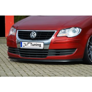 Cup Frontspoilerlippe aus ABS passend für VW  Touran Facelift, 1T, GP Bj.: 2006-2010 - Seidenmattschwarz