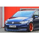 Cup Frontspoilerlippe aus ABS passend für VW  Touran Typ 5T ab Bj.: 2015- - Seidenmattschwarz