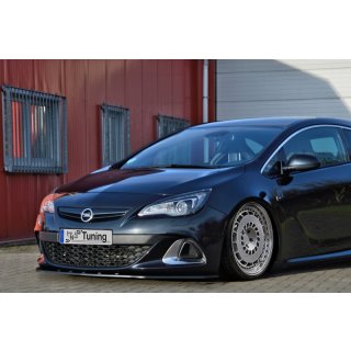 Cup Frontspoilerlippe aus ABS  passend für Opel  Astra J OPC ab Bj.: 2012- - Seidenmattschwarz