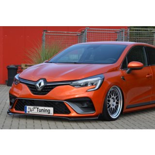 Cup Frontspoilerlippe aus ABS  passend für Renault  Clio 5, R.S.-Line ab Bj.: 2019- - Seidenmattschwarz