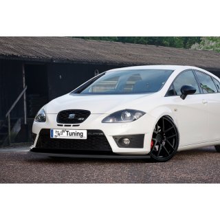 Cup Frontspoilerlippe aus ABS  passend für Seat  Leon, 1P, Cupra R Bj.: 2009-2012 - Seidenmattschwarz