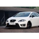 Cup Frontspoilerlippe aus ABS  passend für Seat  Leon, 1P, Cupra R Bj.: 2009-2012 - Seidenmattschwarz