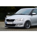 Cup Frontspoilerlippe aus ABS  passend für Skoda  Roomster Ab Bj.: 2010- - Seidenmattschwarz