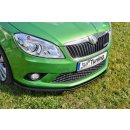 Cup Frontspoilerlippe aus ABS  passend für Skoda  Fabia RS II Bj.: 2010-2014 - Seidenmattschwarz