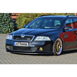 Cup Frontspoilerlippe aus ABS  passend für Skoda  Octavia RS 1Z Bj.: 2005-2009 - Seidenmattschwarz