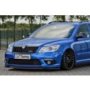 Cup Frontspoilerlippe aus ABS  passend für Skoda  Octavia RS 1Z Bj.: 2009-2013 - Seidenmattschwarz