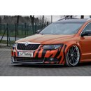 Cup Frontspoilerlippe aus ABS  passend für Skoda  Superb 2,   3T Bj.: 2008-2013 - Seidenmattschwarz