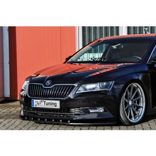 Cup Frontspoilerlippe aus ABS  passend für Skoda  Superb 3,   3T/3V Ab Bj.: 2015- - Seidenmattschwarz