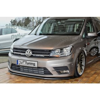 Cup Frontspoilerlippe aus ABS  passend für VW  Caddy  ab Bj.:2015- - Seidenmattschwarz