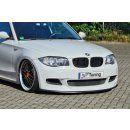 CUP Frontspoilerlippe aus ABS gefertigt passend für BMW  1er E81/E82/87/E88 Bj.: 2007-2013 - Seidenmattschwarz