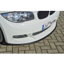 CUP Frontspoilerlippe aus ABS gefertigt passend für BMW  1er E81/E82/87/E88 Bj.: 2007-2013 - Seidenmattschwarz