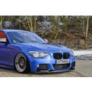 CUP Frontspoilerlippe aus ABS gefertigt passend für BMW  1er F20/F21, M- Paket Bj.: 2011-2015 - Seidenmattschwarz