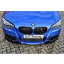 CUP Frontspoilerlippe aus ABS gefertigt passend für BMW  1er F20/F21, M- Paket Bj.: 2011-2015 - Seidenmattschwarz