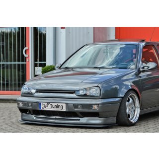 Cup Frontspoilerlippe aus ABS nur passend für GTI Spoiler passend für VW  Golf 3, 1H Bj.: 1991-1998 - Seidenmattschwarz