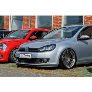 Cup Frontspoilerlippe aus ABS, nicht passend an Modell GTI + GTD passend für VW  Golf 6, Typ.1K Bj.: 2008-2013 - Seidenmattschwarz