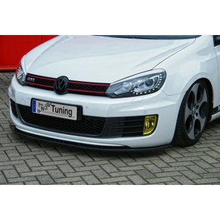 Cup Frontspoilerlippe aus ABS, nur passend für Modell GTI + GTD passend für VW  Golf 6, Typ.1K Bj.: 2008-2013 - Seidenmattschwarz