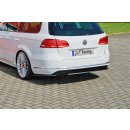 Heckansatz 2 tlg. Aus ABS passend für VW  Passat 3C, B7 R-Line ab Bj.: 2010- - Seidenmattschwarz