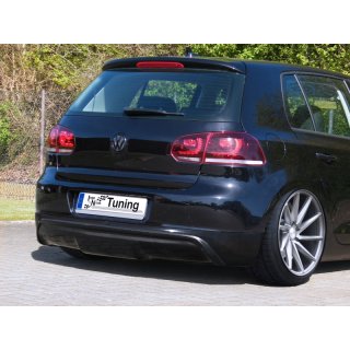 Heckansatz Golf 6 Limousine im R-Look passend für VW  Golf 6, Typ.1K Bj.: 2008-2013 - Seidenmattschwarz