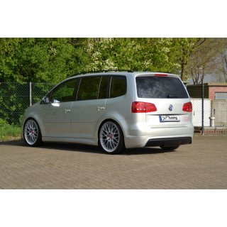 Heckansatz im R-Look aus ABS  passend für VW  Touran Facelift Typ 1T,  GP2 Bj.: 2010-2015 - Seidenmattschwarz